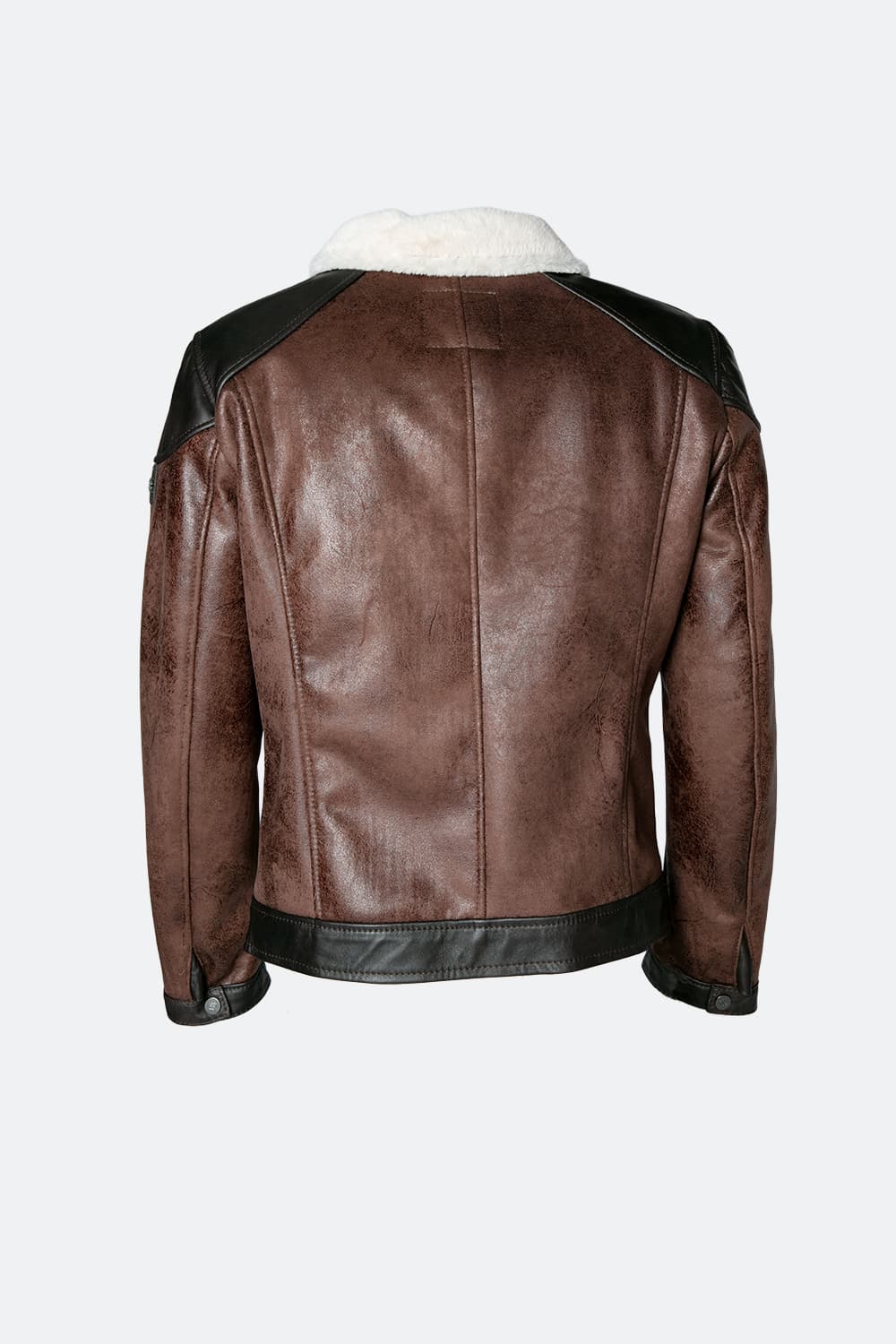 Kragen im Elton-Gold-Shearling-Stil, dunkelbraun man Barone firenze - 10