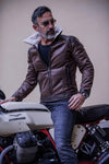 Kragen im Elton-Gold-Shearling-Stil, dunkelbraun man Barone firenze - 3