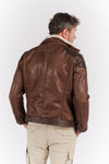 Kragen im Elton-Gold-Shearling-Stil, dunkelbraun man Barone firenze - 9