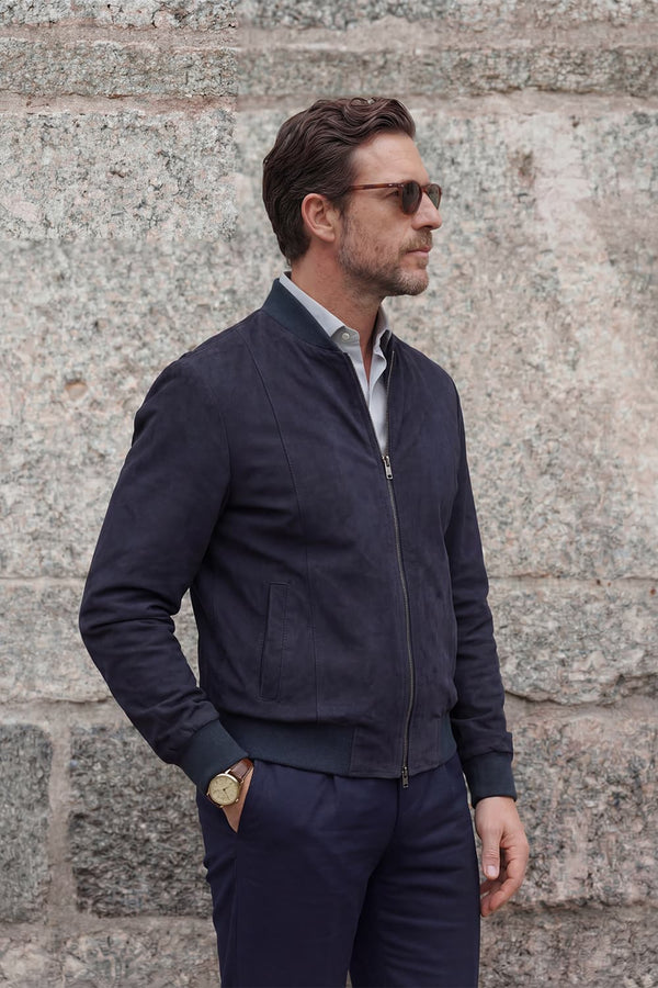 Enrico Suede Blue uomo Barone firenze