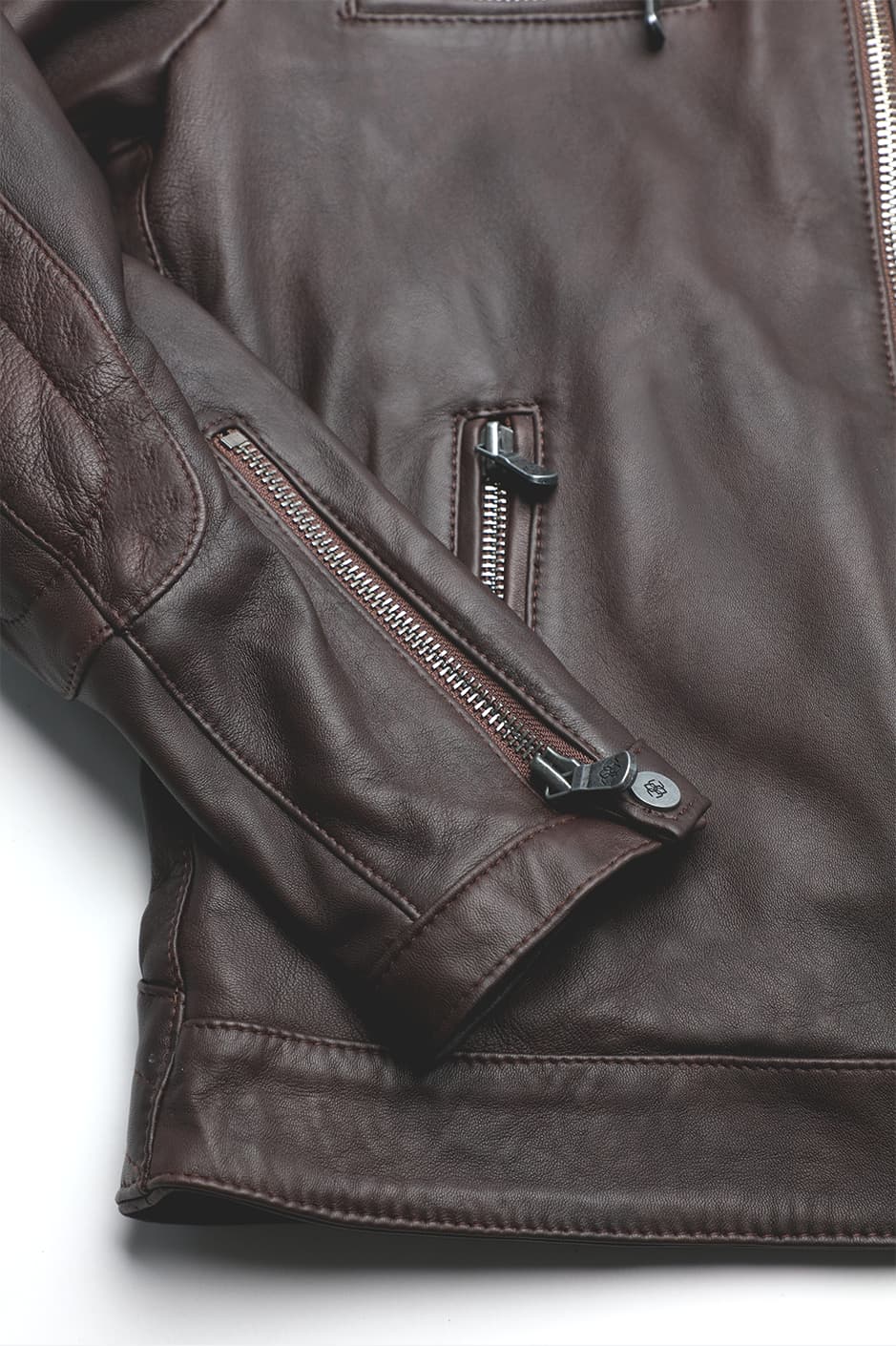 Michele Leather Jacket with Stitching man Barone firenze - 4