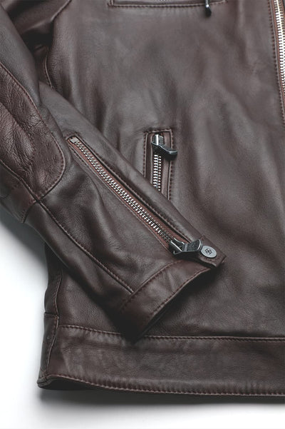 Michele Lederjacke mit Nähten