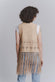 Embroidered Leather Vest Tan woman Barone firenze - 3