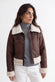 Ginevra Shearling Style Jacke Dunkelbraun woman Barone firenze - 1