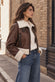 Ginevra Shearling Style Jacke Dunkelbraun woman Barone firenze - 3