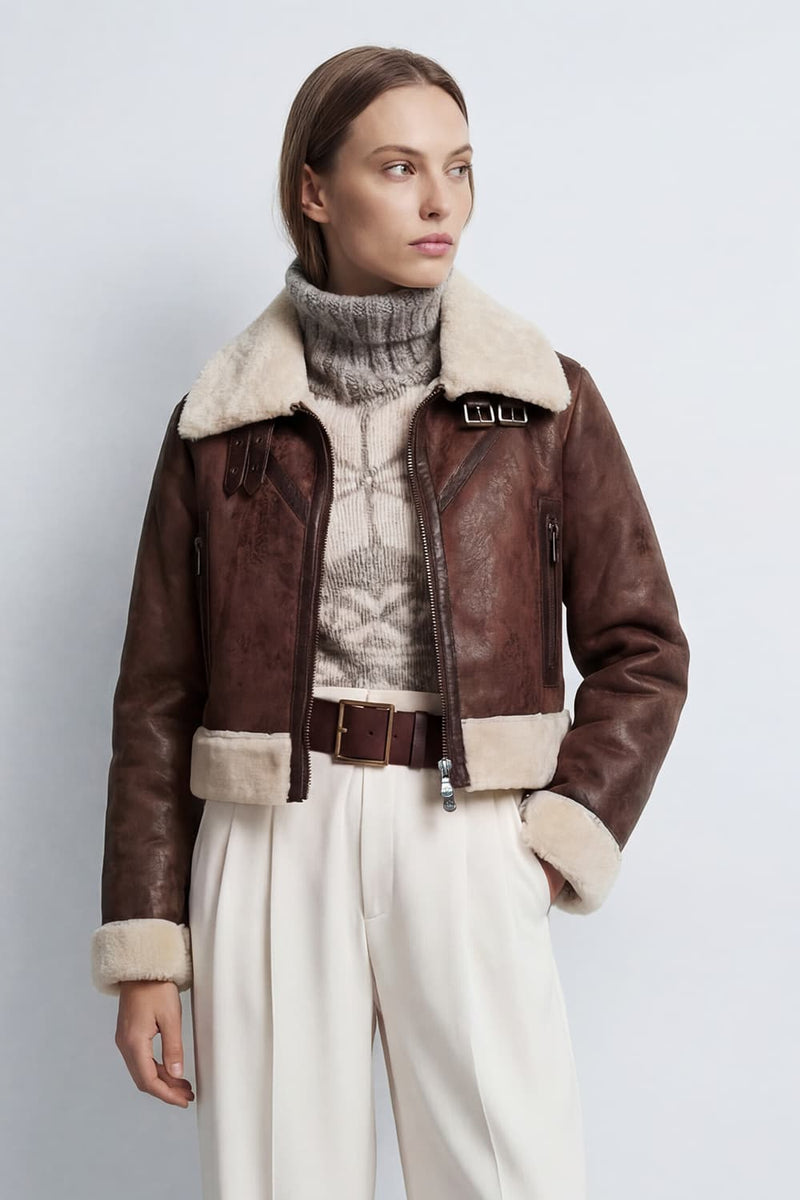 Nagel im Gold-Shearling-Stil woman Barone firenze - 1