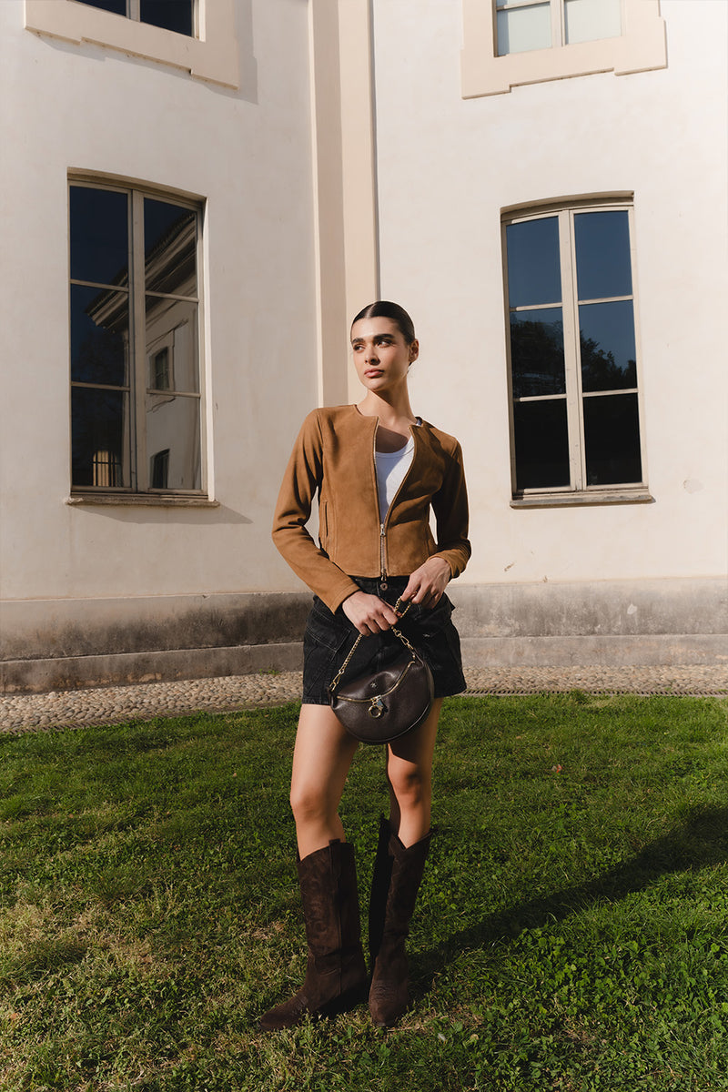 Ire Short Suede Unlined woman Barone firenze - 5