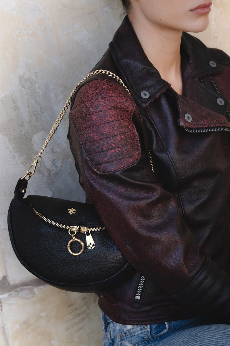 Gürteltasche Bea Schwarz woman Barone firenze - 4