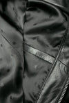 Michele Black Leather Jacket with Stitching man Barone firenze - 5