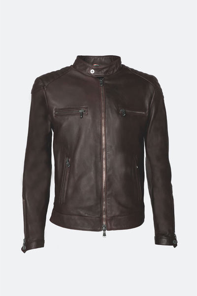 Michele Lederjacke mit Nähten