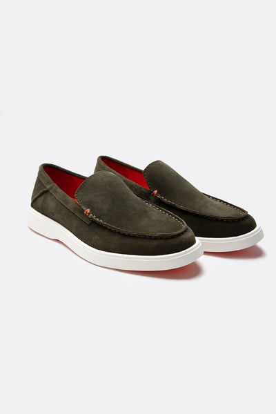 Mocassin Daim Homme Vert