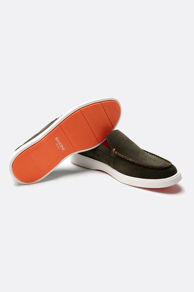 Mocassin Daim Homme Vert
