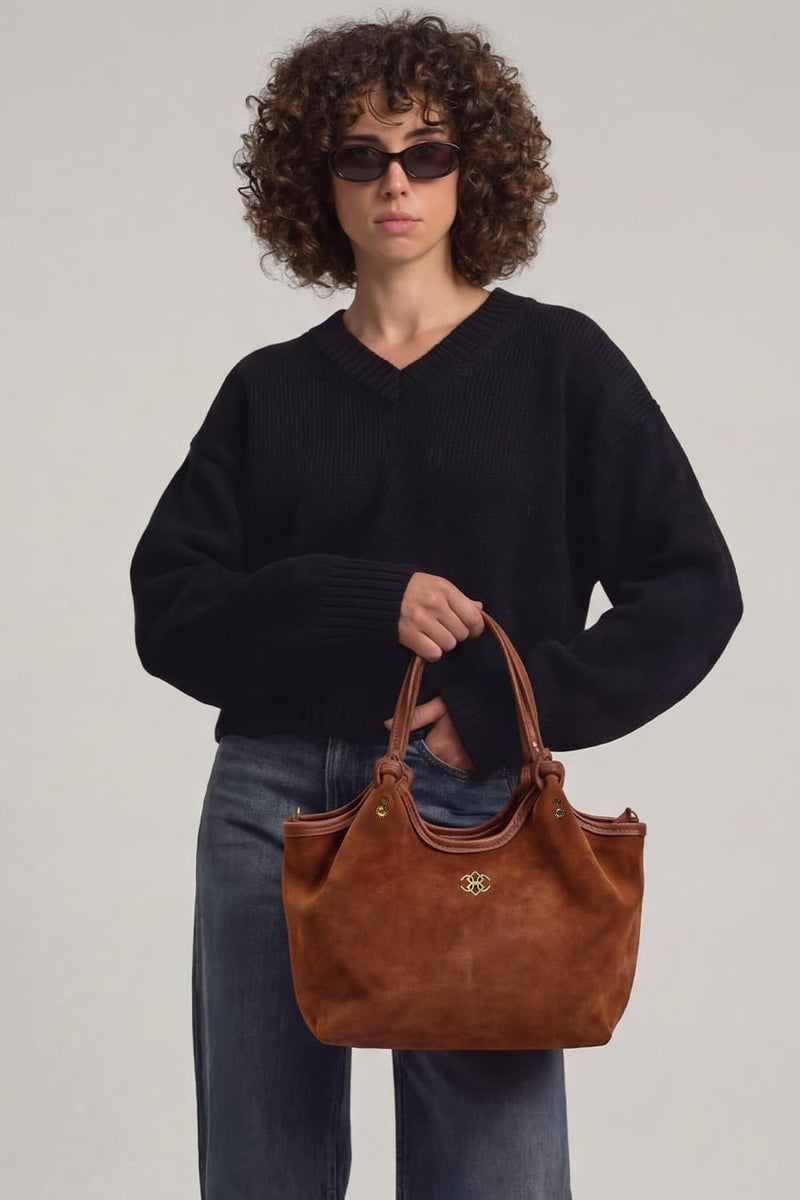 Pienza in Leather Tan Brown woman Barone firenze - 2