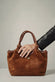 Pienza in Leather Tan Brown woman Barone firenze - 4