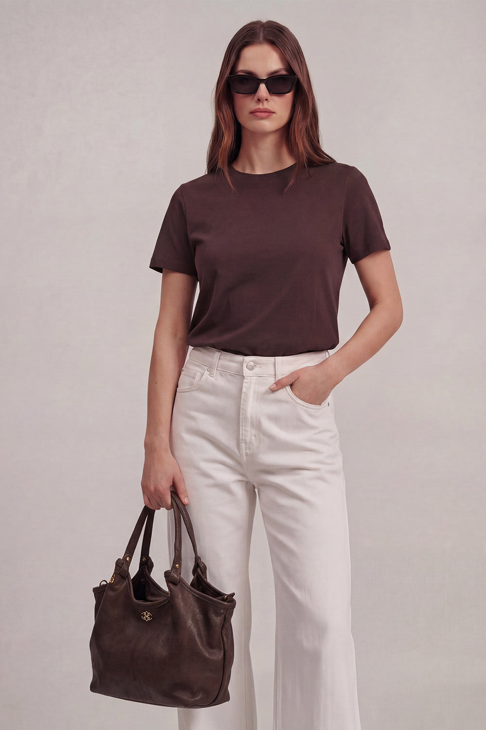 Pienza Vegetable-Tanned Dark Brown woman Barone firenze - 2