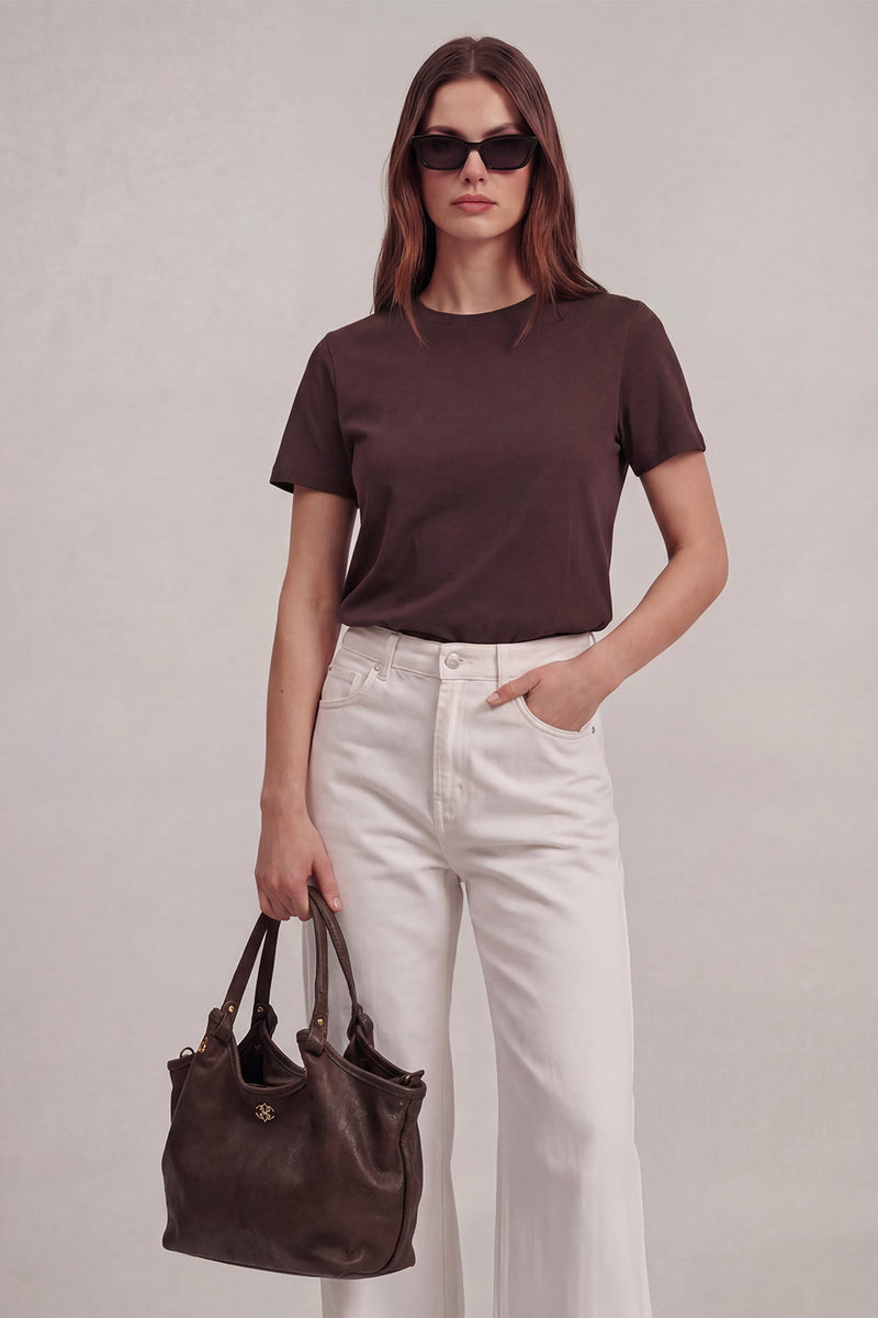 Pienza Vegetable-Tanned Dark Brown woman Barone firenze - 2