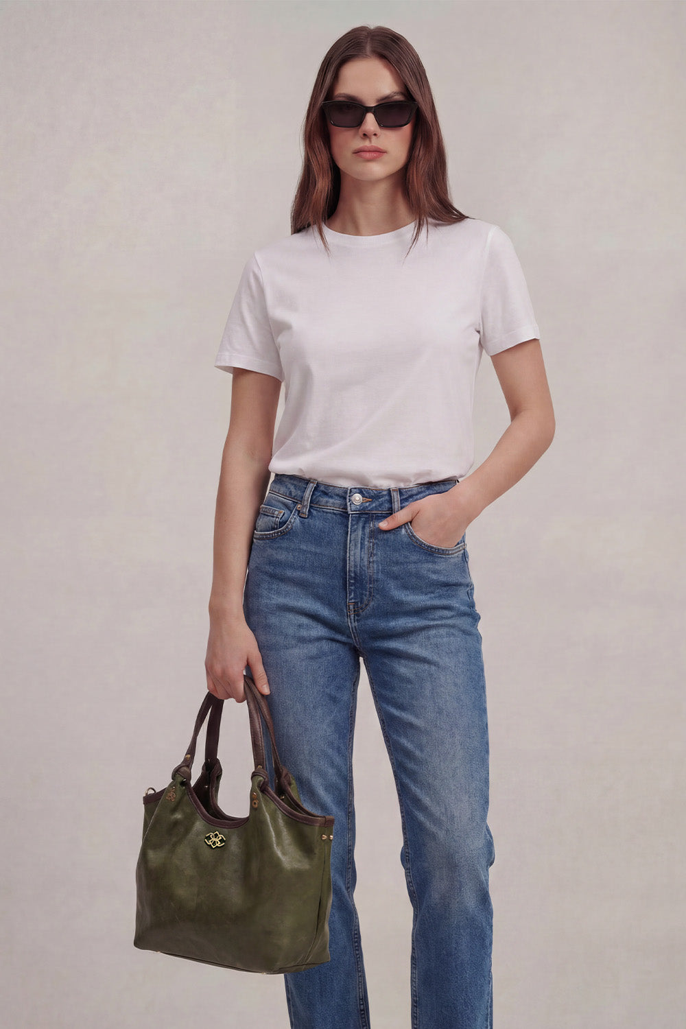 Pienza Vegetable-Tanned Green woman Barone firenze - 5