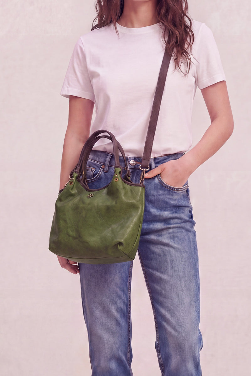 Pienza Vegetable-Tanned Green woman Barone firenze - 7