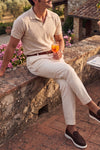 Men's Beige Polo Shirt man Barone firenze - 5