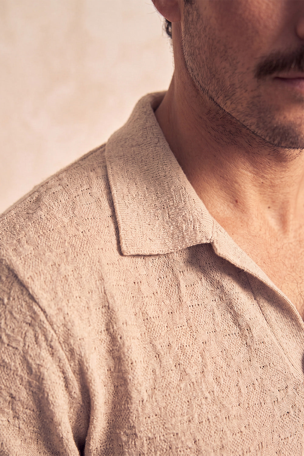 Men's Beige Polo Shirt man Barone firenze - 3