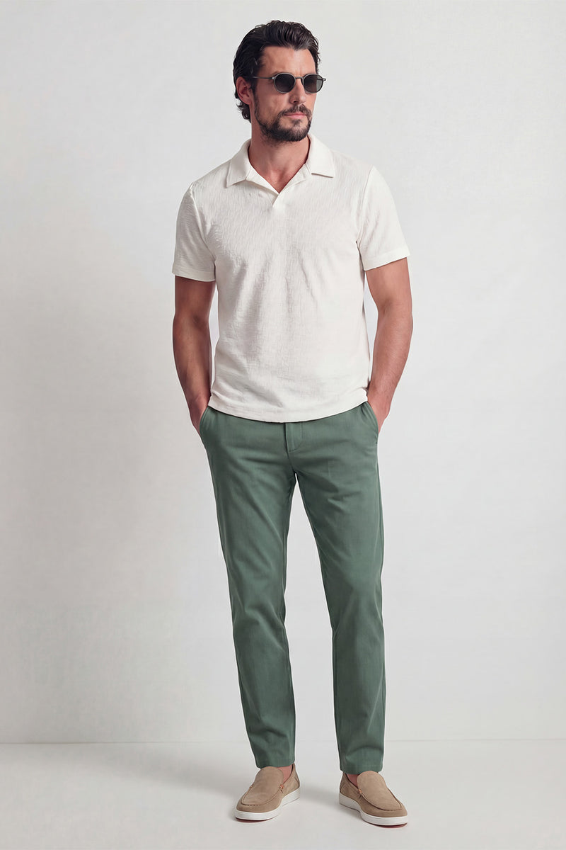 Men's White Polo Shirt man Barone firenze - 5
