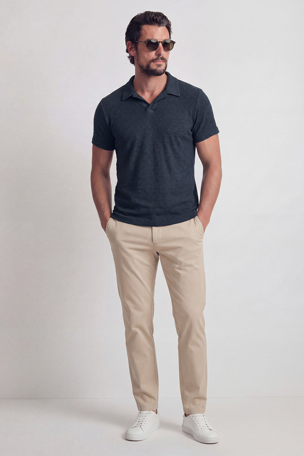 Men's Blue Polo Shirt man Barone firenze - 4