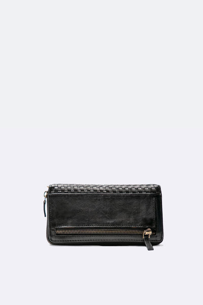 Woven Wallet Large Black