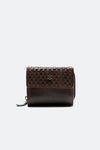 Intreccio Knopf und glatte Brieftasche unisex Barone firenze - 1