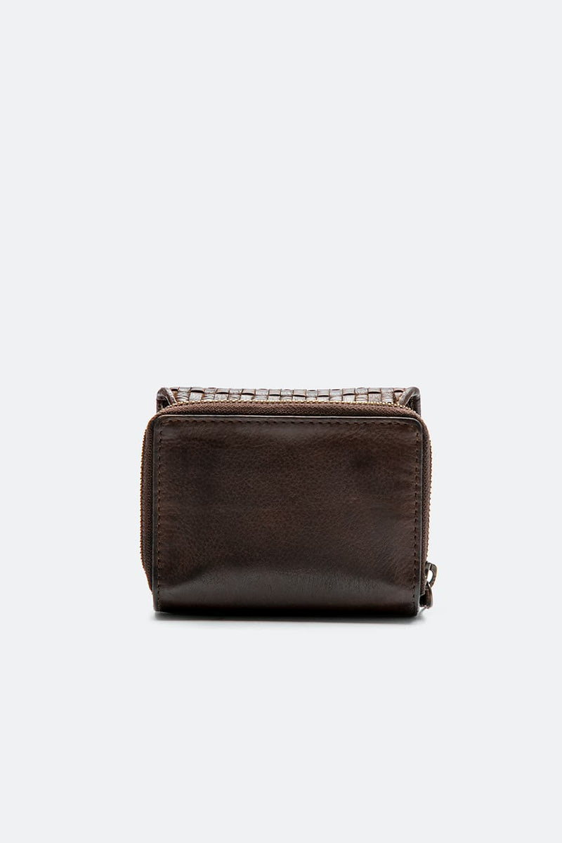 Intreccio Knopf und glatte Brieftasche unisex Barone firenze - 3