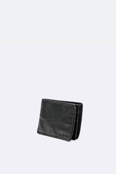 Men's Smooth Black Leather Wallet