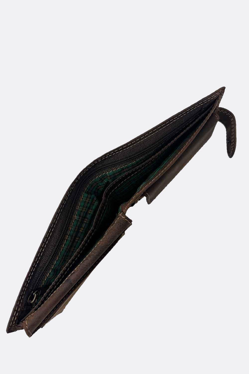 Oiled Wallet with Button  man Barone firenze - 2
