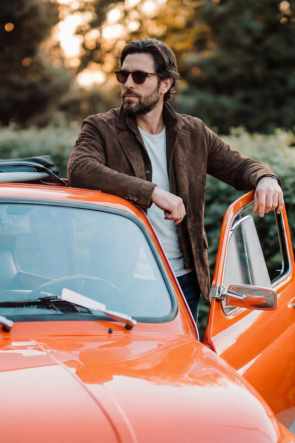 Renga Nubuck Dark Brown uomo Barone firenze