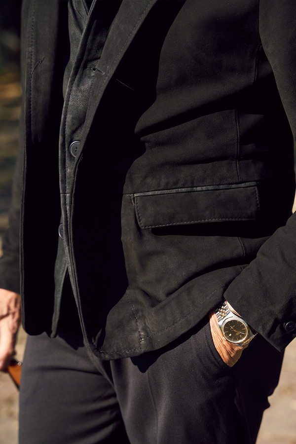 Renga Nubuck Black man Barone firenze