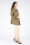Alcantara Duster Coat in Green woman Barone firenze - 3