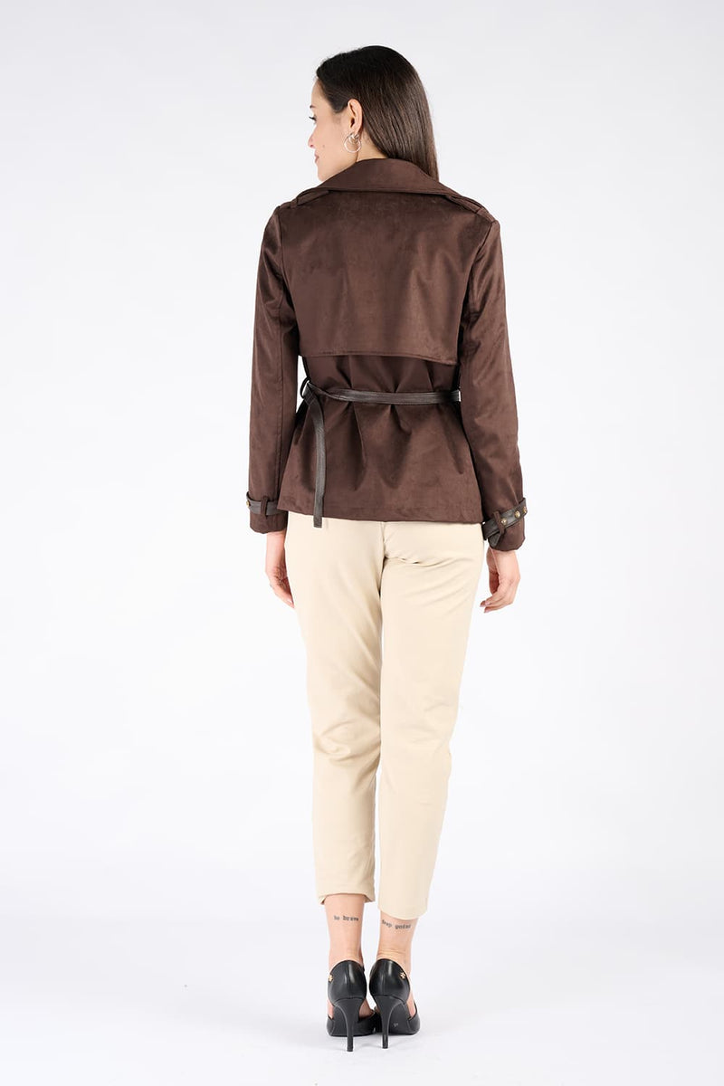 Trenchcoat mit Nieten woman Barone firenze - 5