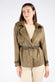 Short Alcantara Trench Coat in Green woman Barone firenze - 1