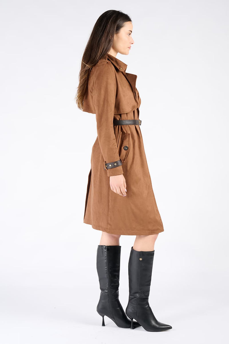Trenchcoat mit Nieten woman Barone firenze - 3