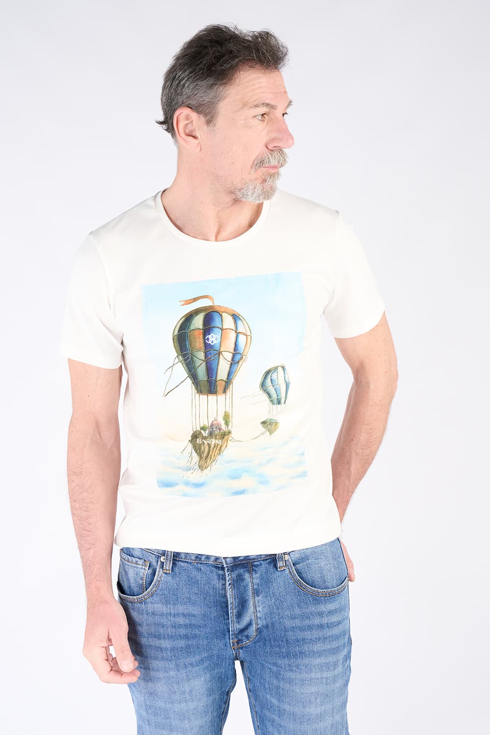 Men's Balloon Print T-Shirt uomo Barone firenze - 2
