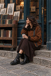 Viktoria Shearling Style Cuoio/Cioccolato woman Barone firenze - 8