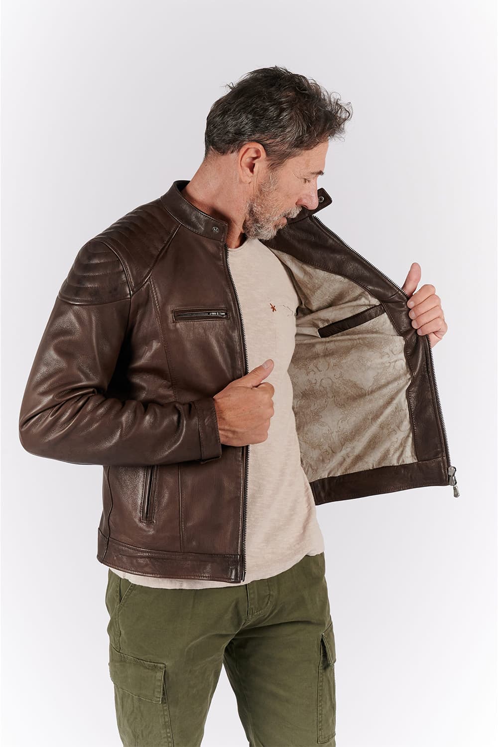 Elton Gold Bike Dark Brown uomo Barone firenze - 7