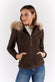 Sofia Geölt mit Kapuze Fur Dunkelbraun woman Barone firenze - 3
