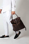 Grosseto Dark Brown Backpack unisex Barone firenze - 9