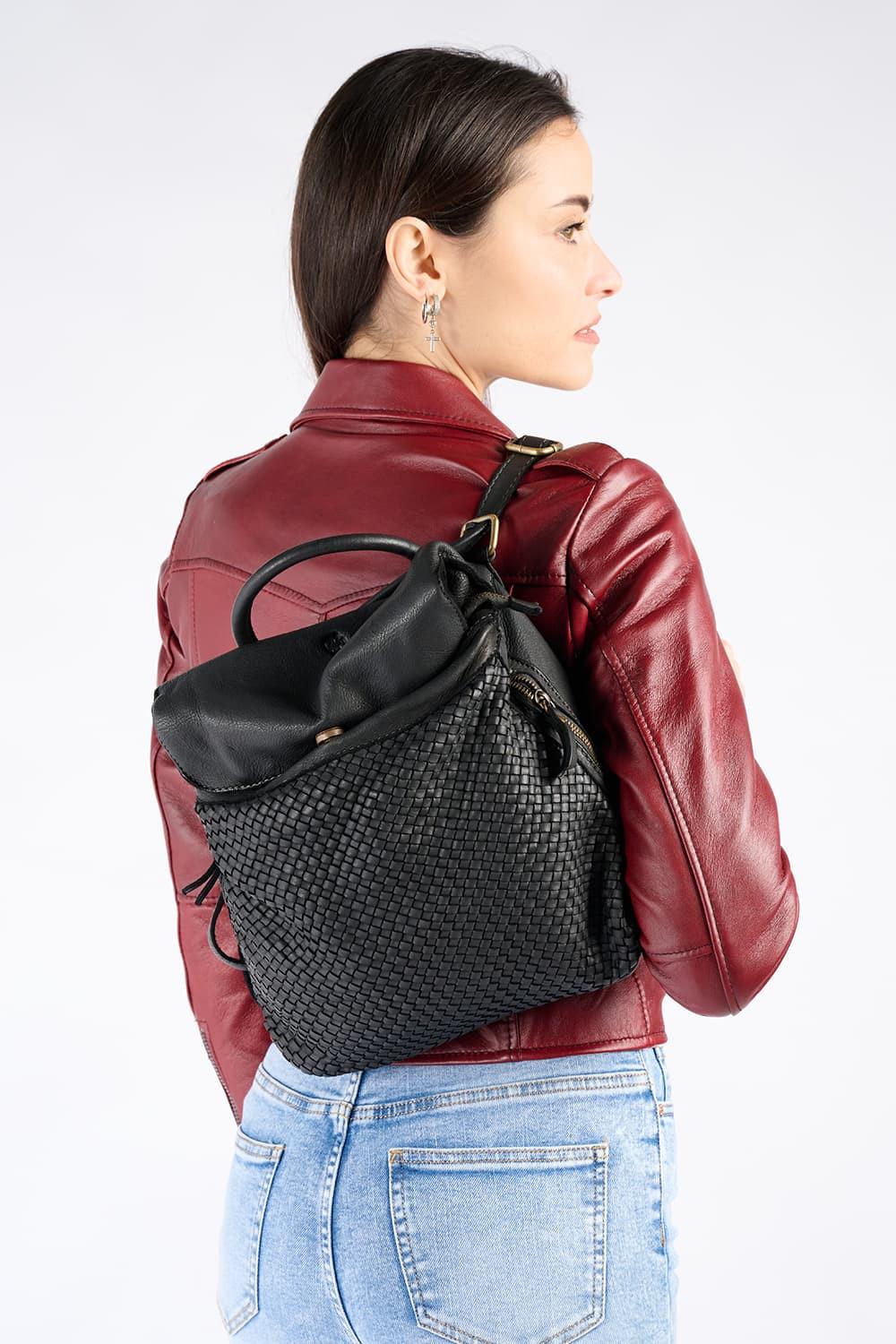 Pisa Black Backpack woman Barone firenze - 2